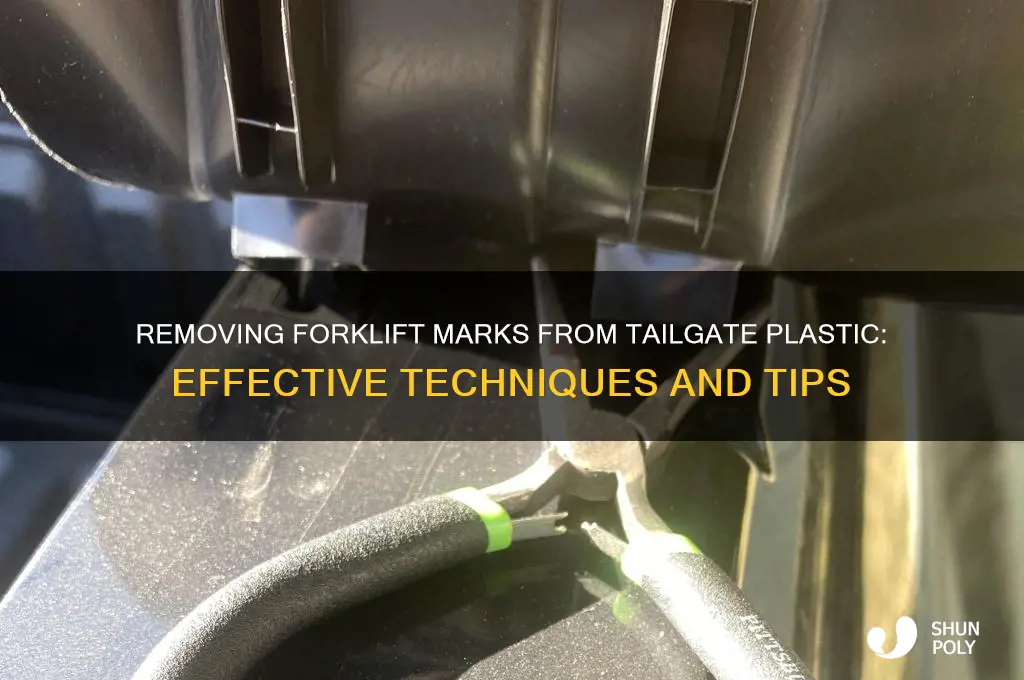 how to get forklift marks ff tailgate plastic