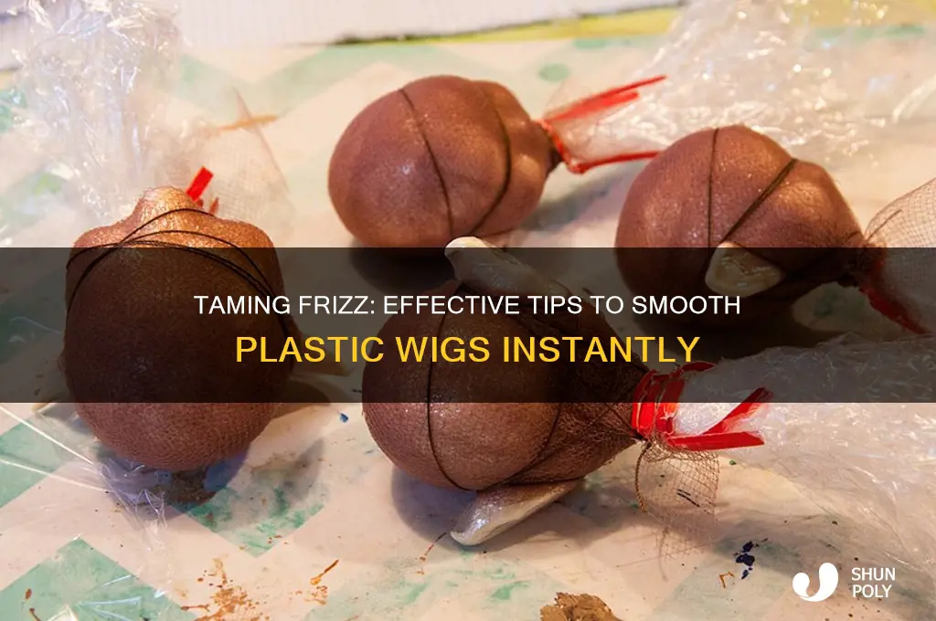 how to get frizz off of plastic wigs
