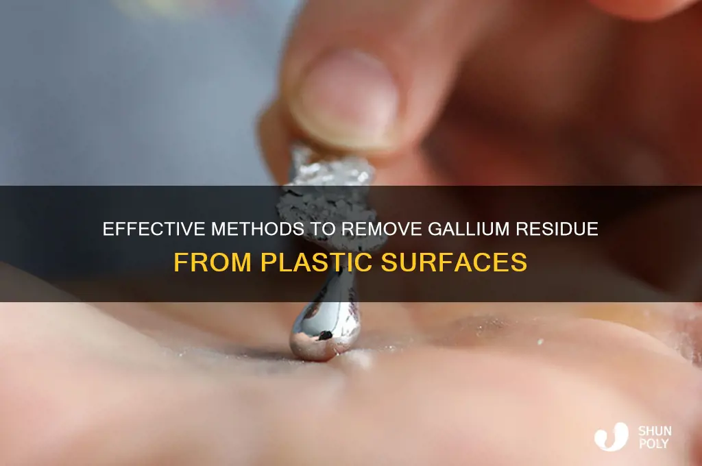 how to get gallium off of plastic