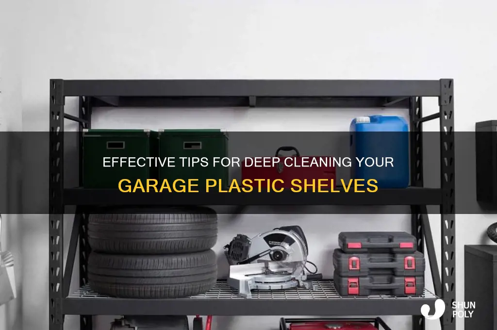how to get garage plastic shelves really clean