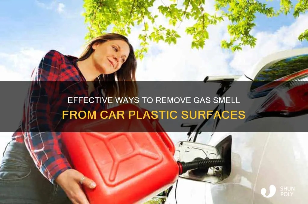 how to get gas smell out car plastic