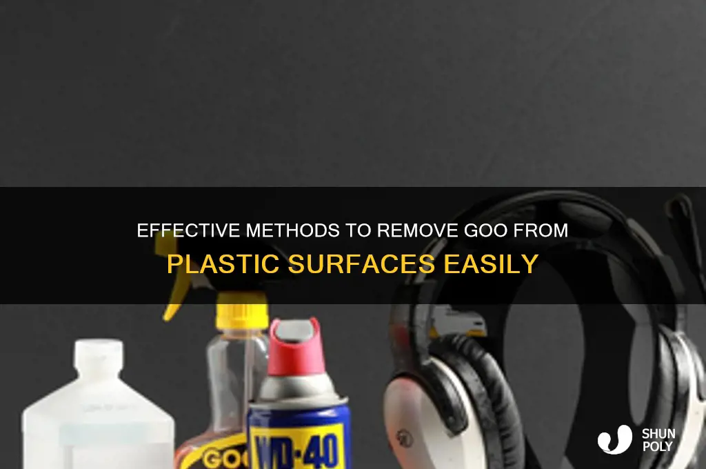 how to get goo off plastic