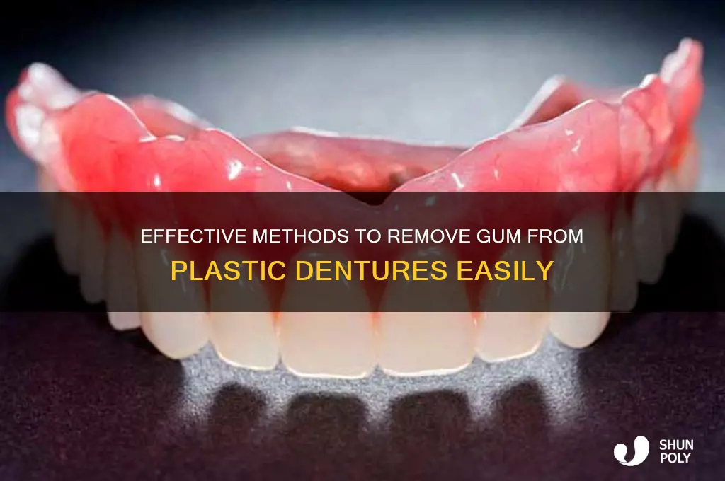 how to get gum off plastic denture