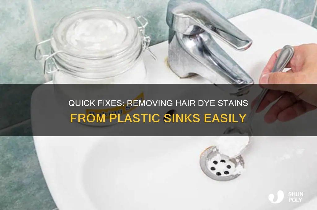 how to get hair dye off plastic sink