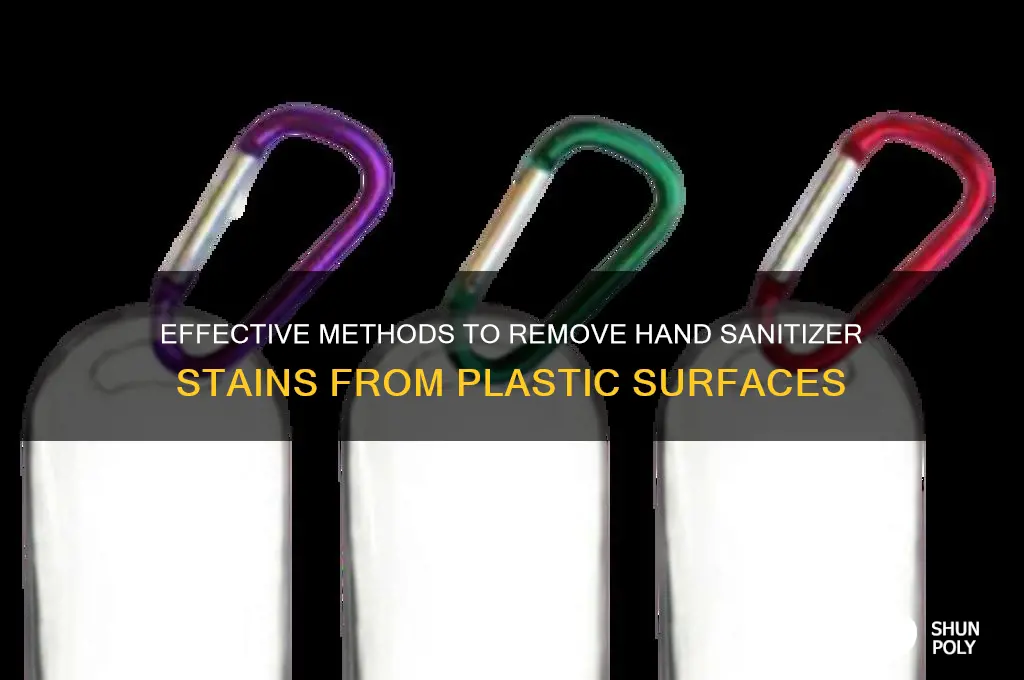 how to get hand sanitizer off plastic