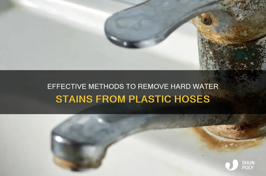 how to get hard water off plastic water hose