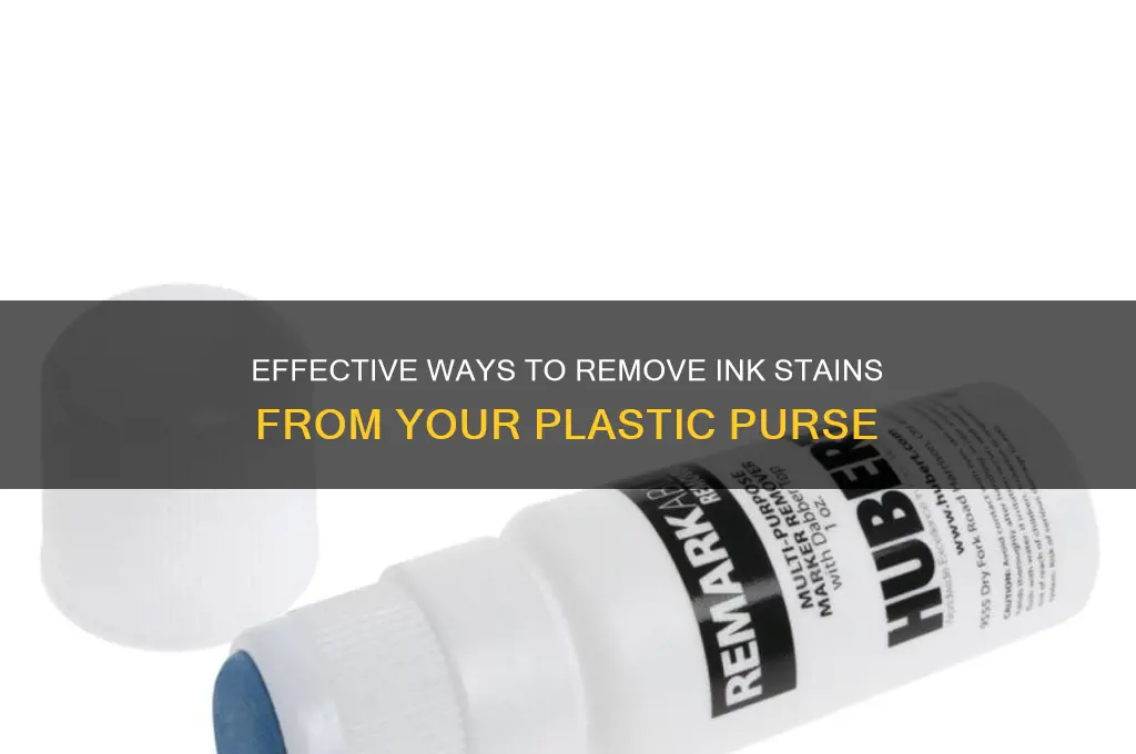 how to get ink off a plastic purse