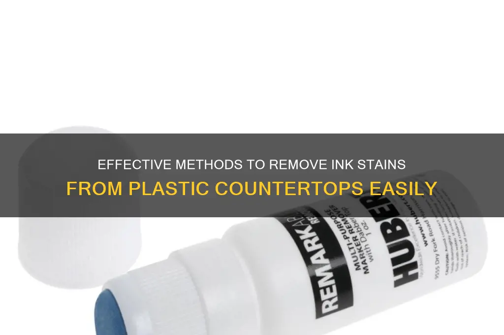 how to get ink off plastic countertop