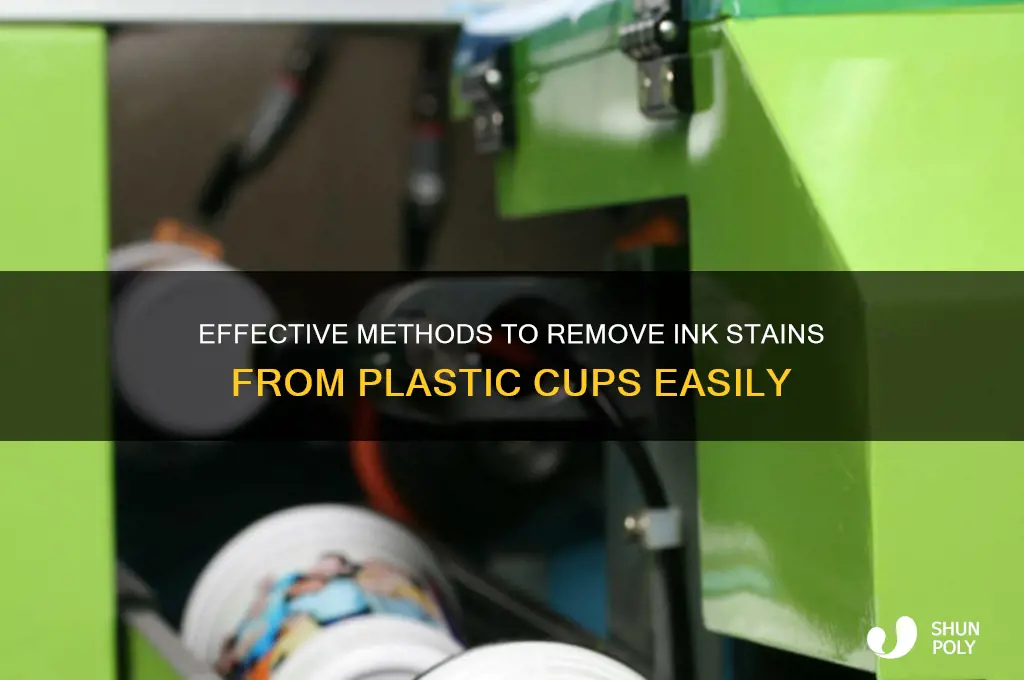 how to get ink out of plastic cups