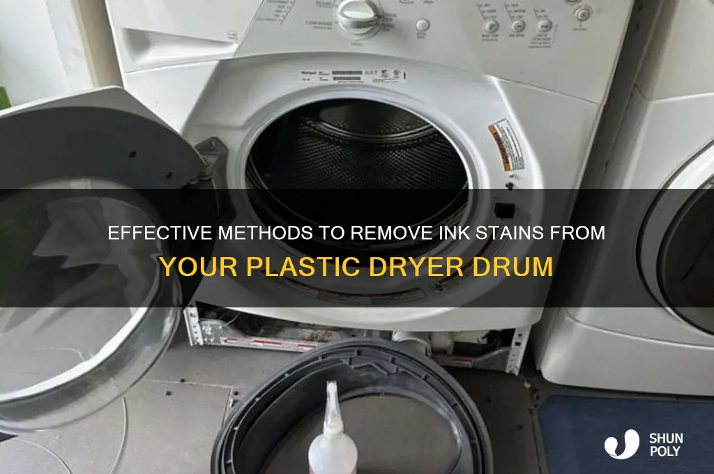 how to get ink out of plastic dryer drum