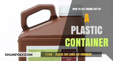 Removing Iodine Stains from Plastic Containers