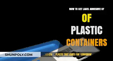 Removing Label Adhesive from Plastic Containers: Quick and Easy Guide