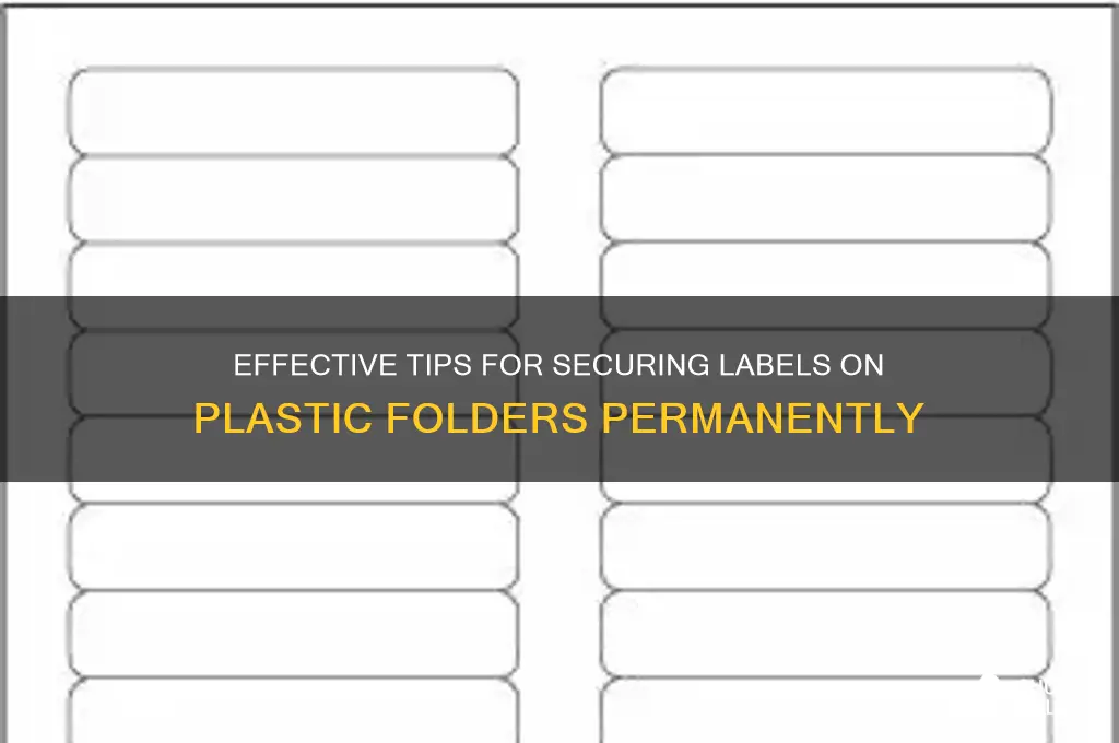 how to get labels to stick to plastic folders