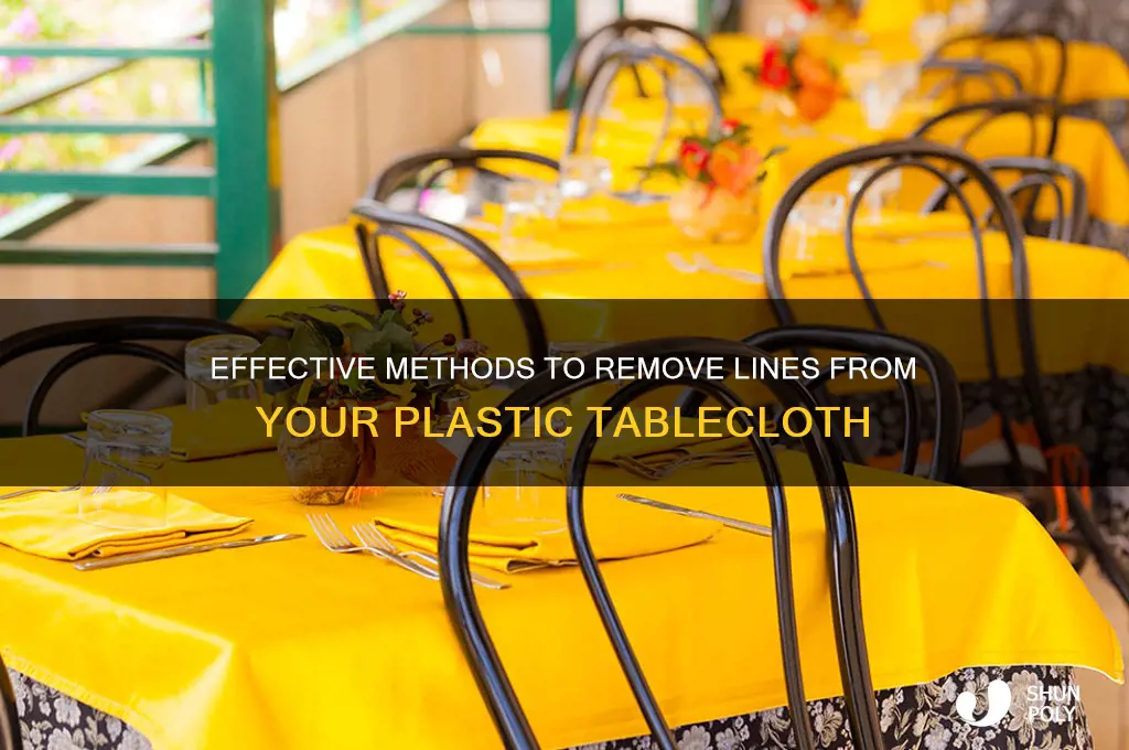 how to get lines out of plastic tablecloth