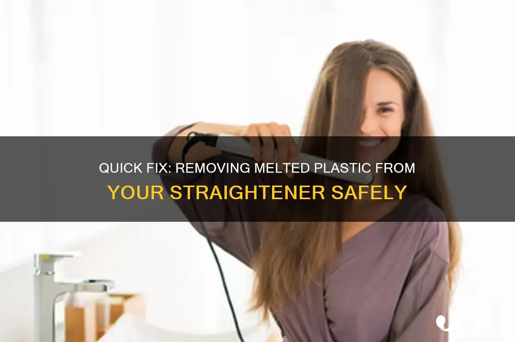 how to get melted plastic off of straightener