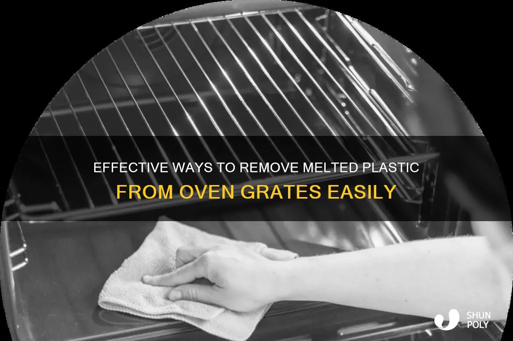 how to get melted plastic off oven grates