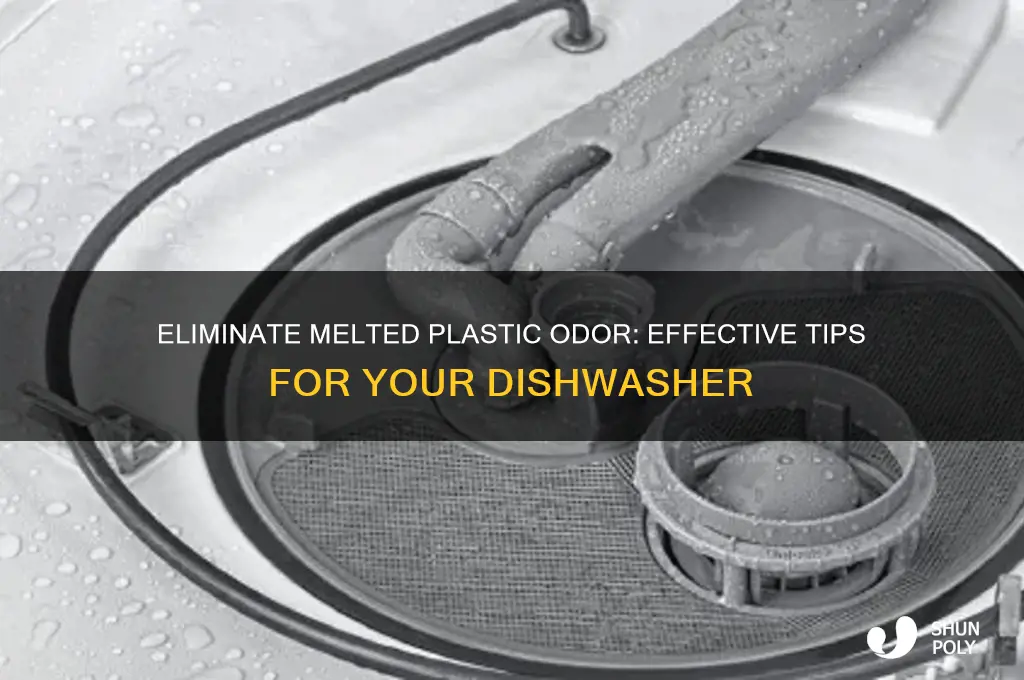 how to get melted plastic smell out of dishwasher