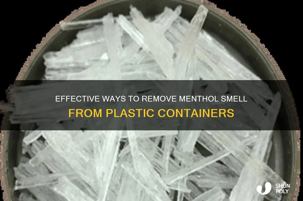 how to get menthol smell out of plastic