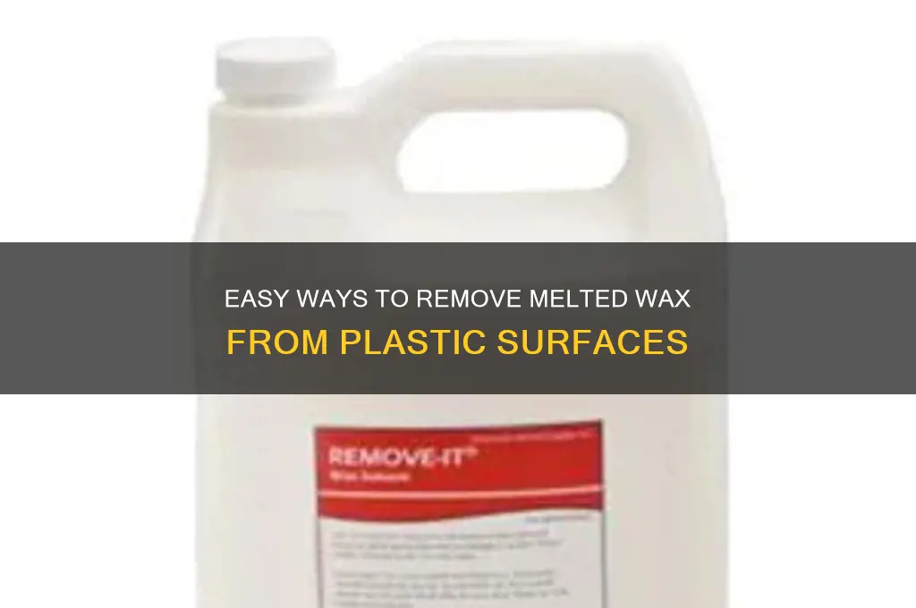 how to get metled wax off of plastic