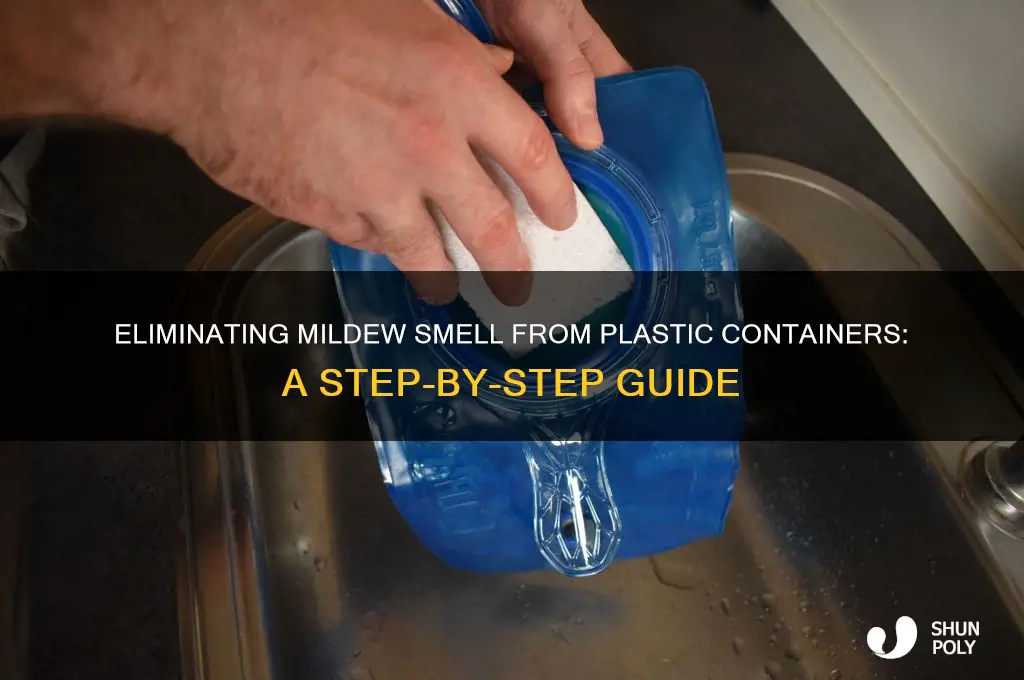 how to get mildew smell out of plastic containers