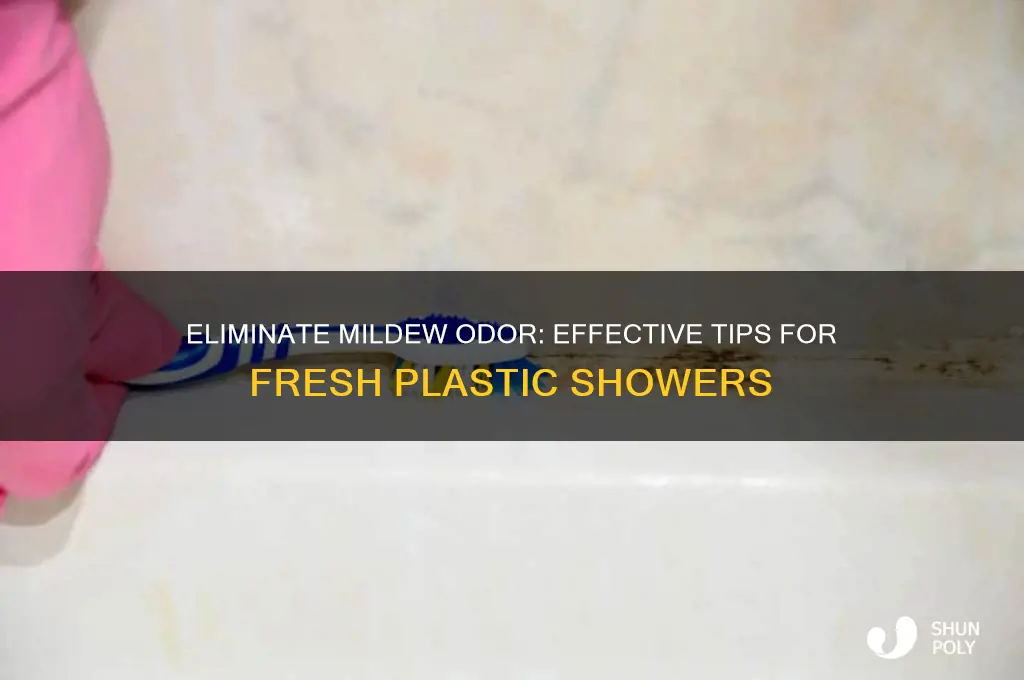 how to get mildew smell out of plastic shower