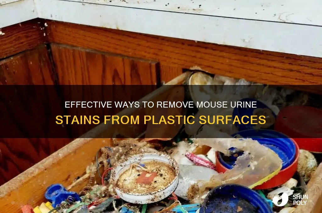 how to get mouse pee off plastic