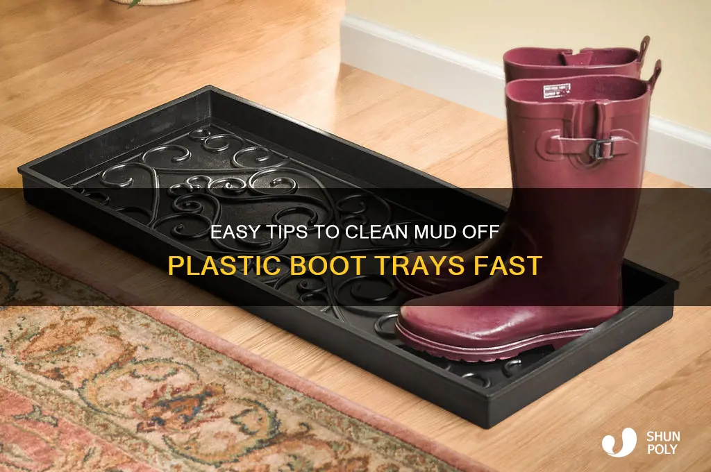 how to get mud off plastic boot trays