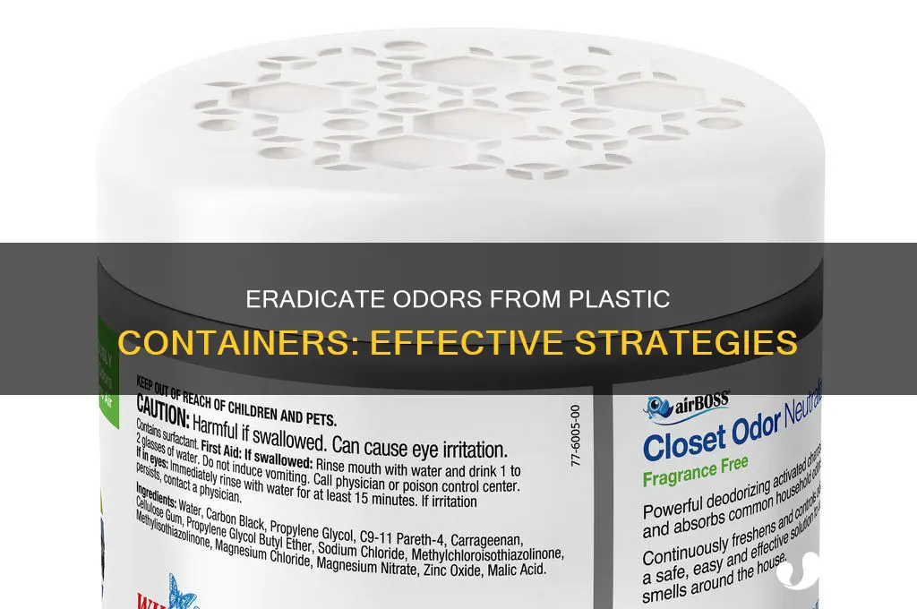 how to get odours out of plastic containers