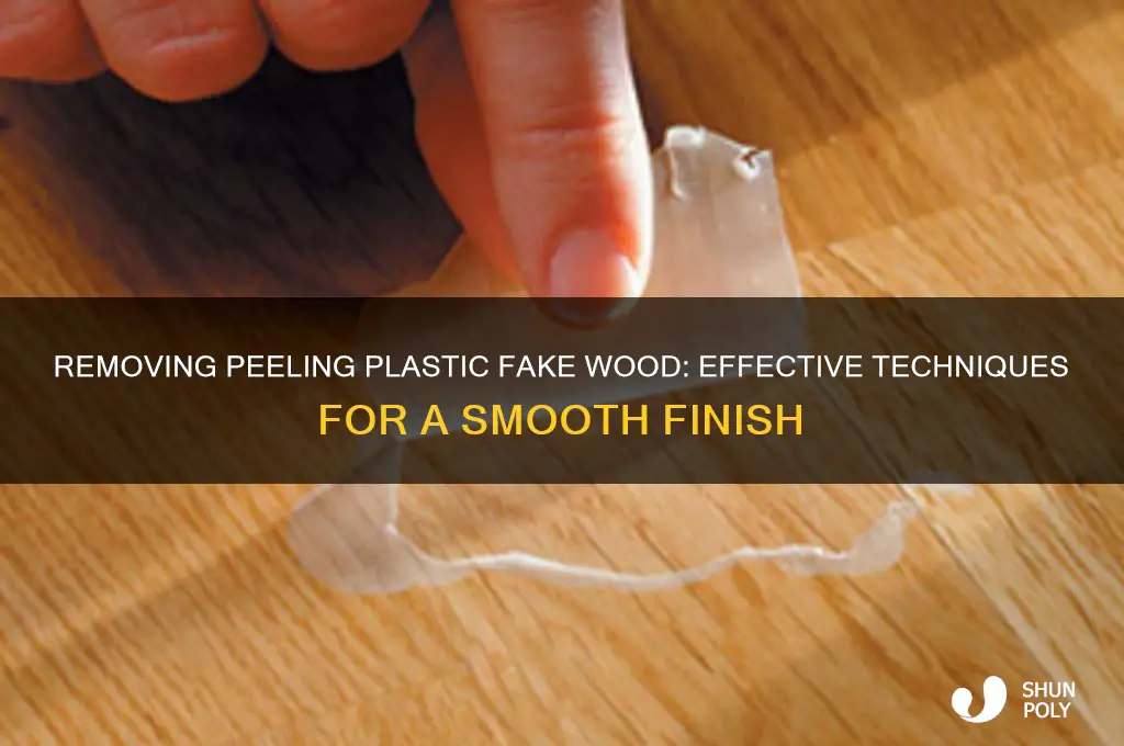 how to get off peeling plastic fake wood