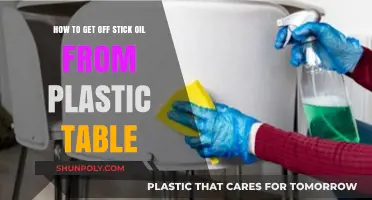 Effective Ways to Remove Sticky Oil Stains from Plastic Tables