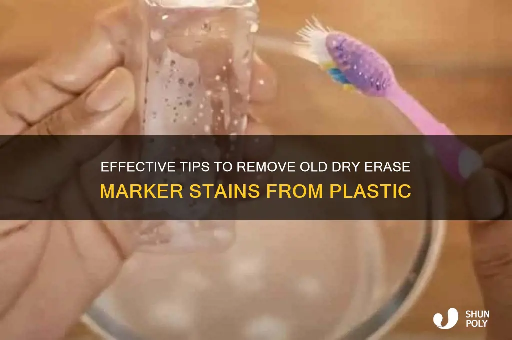 how to get old dry erase marker off plastic