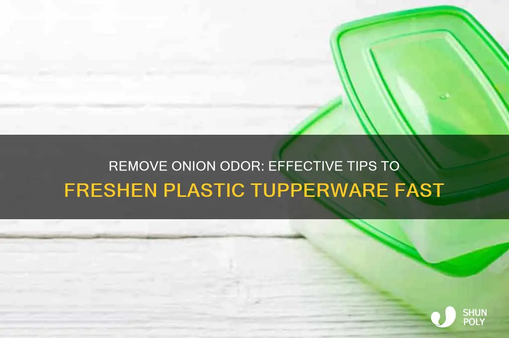 how to get onion smell out of plastic tupperware