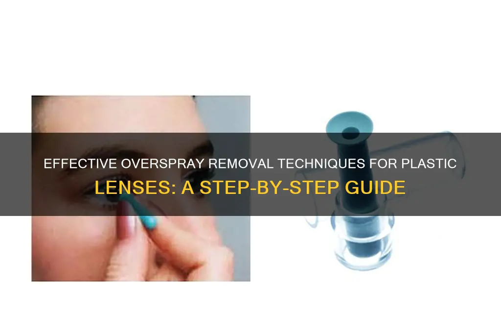 how to get overspray off plastic lenses