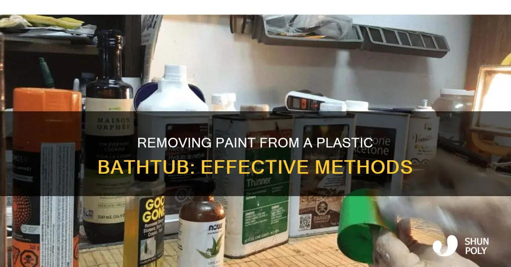 how to get paint off a plastic bathtub