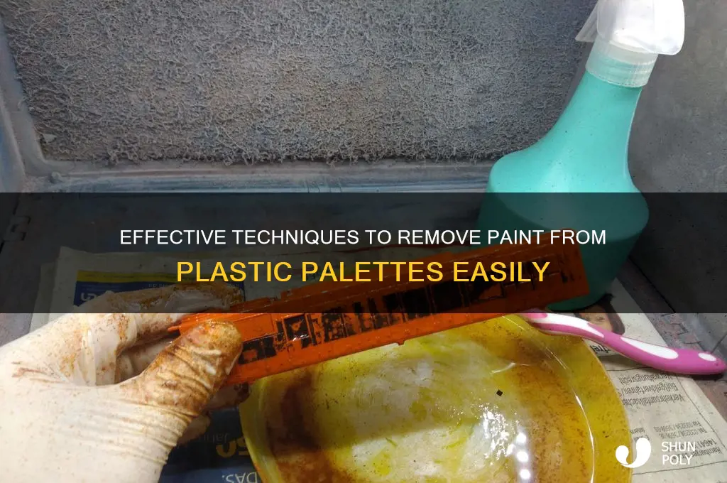 how to get paint off of a plastic palette