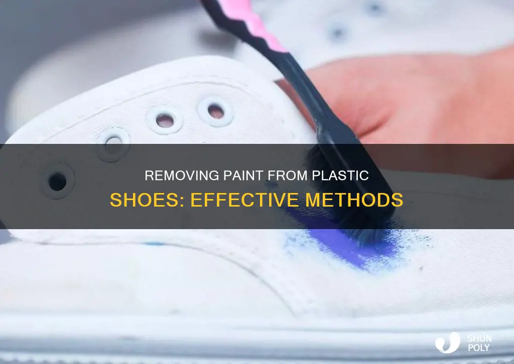 how to get paint off plastic shoes