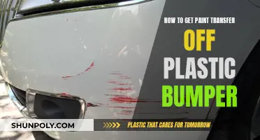 Removing Paint Transfer from Your Plastic Bumper
