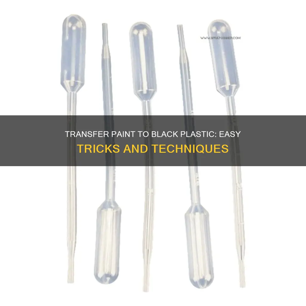 how to get paint transferred to black plastic