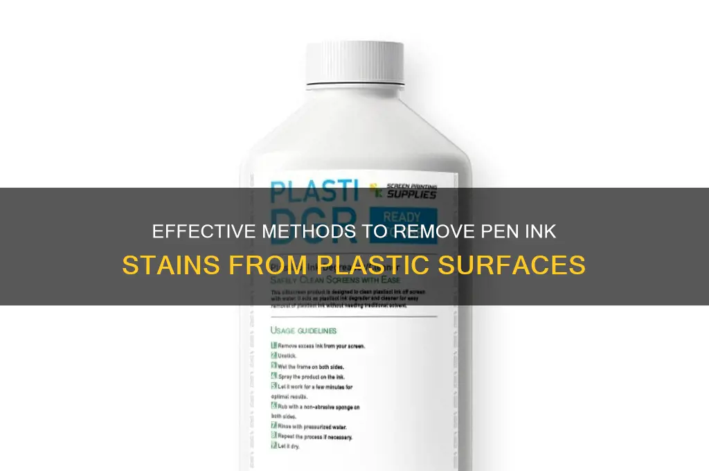 how to get pen ink of plastic