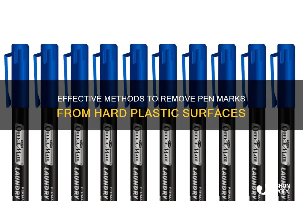 how to get pen off of hard plastic