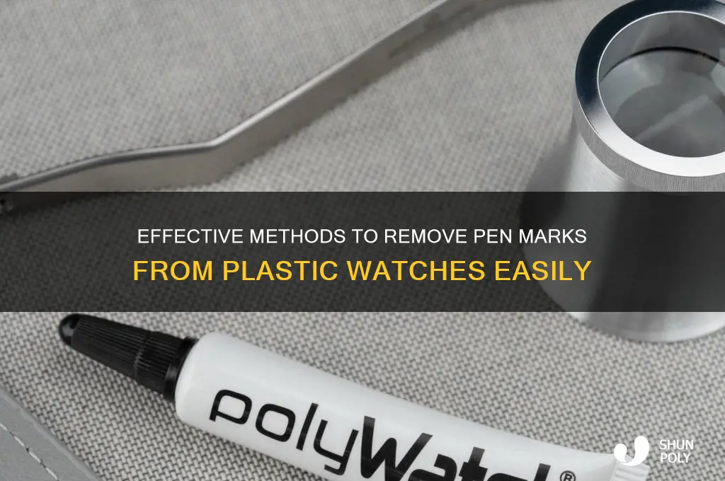 how to get pen off of plastic watch
