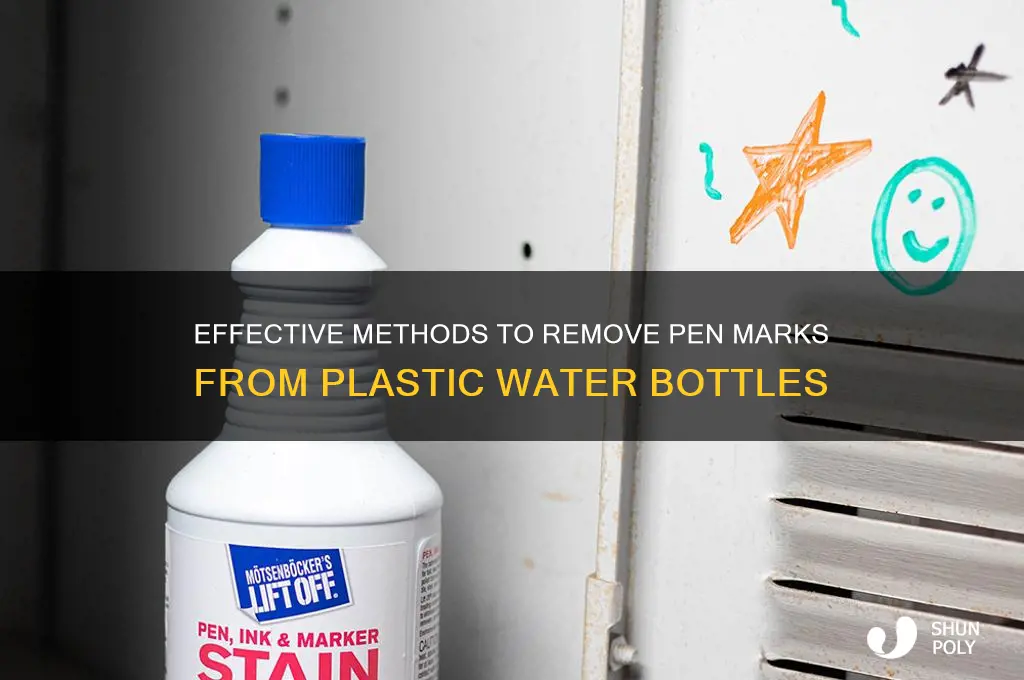 how to get pen off plastic waterbottle