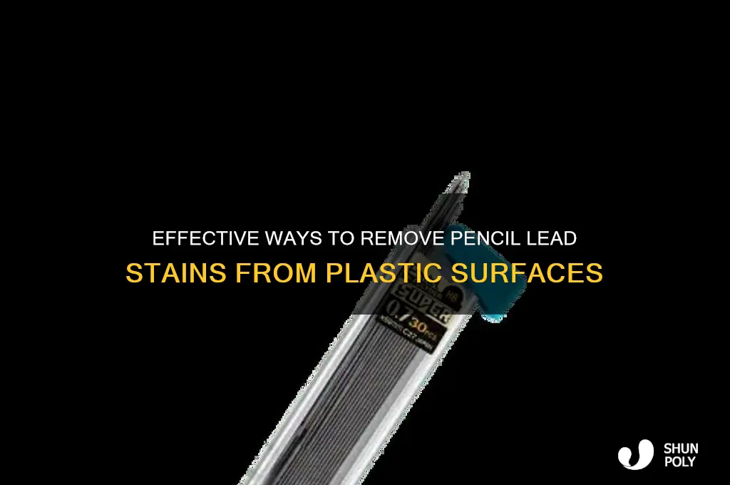 how to get pencil lead off plastic