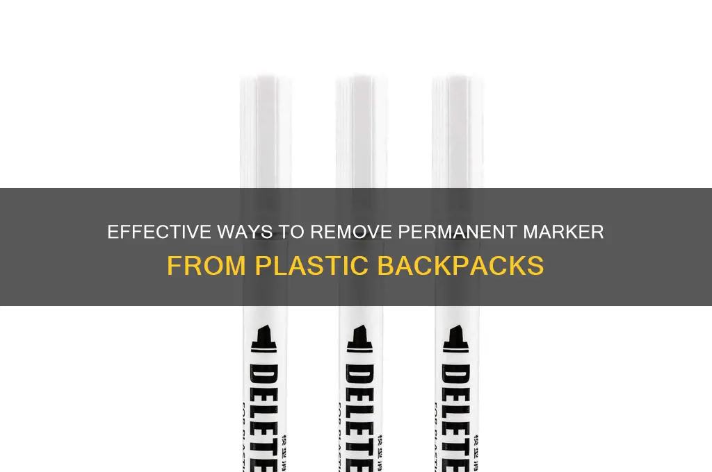 how to get permanent marker off plastic backpack