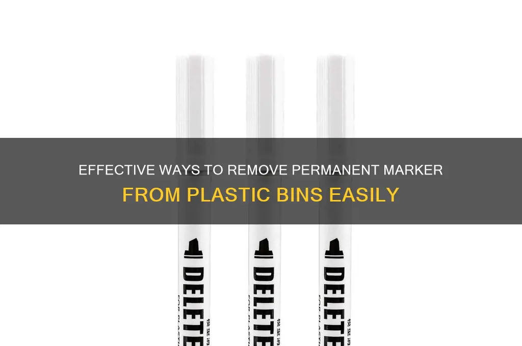 how to get permanent marker off plastic bins
