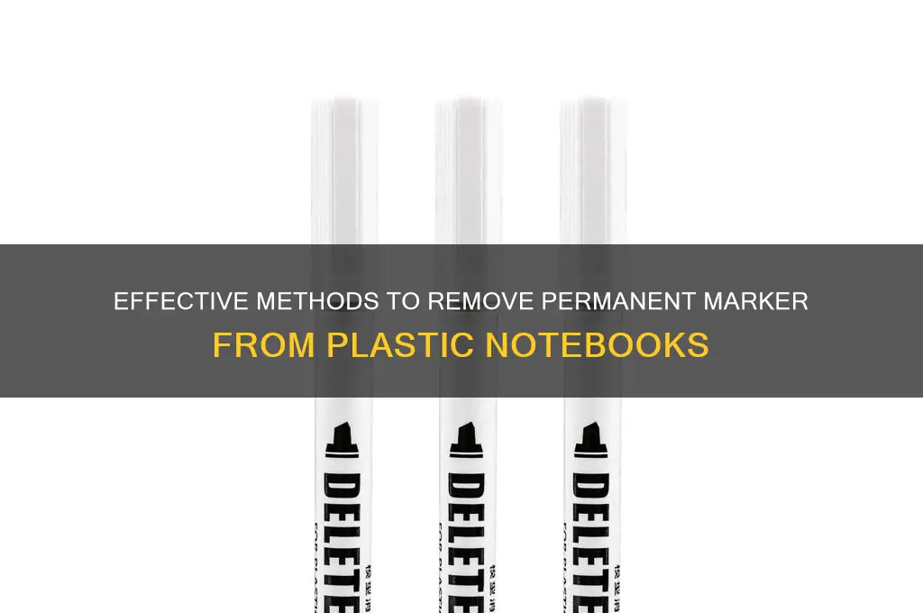 how to get permanent marker off plastic notebook