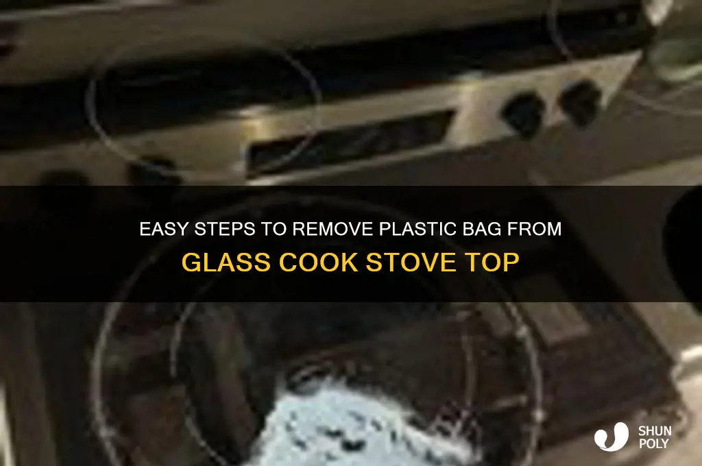 how to get plastic bag off glass cook stove top