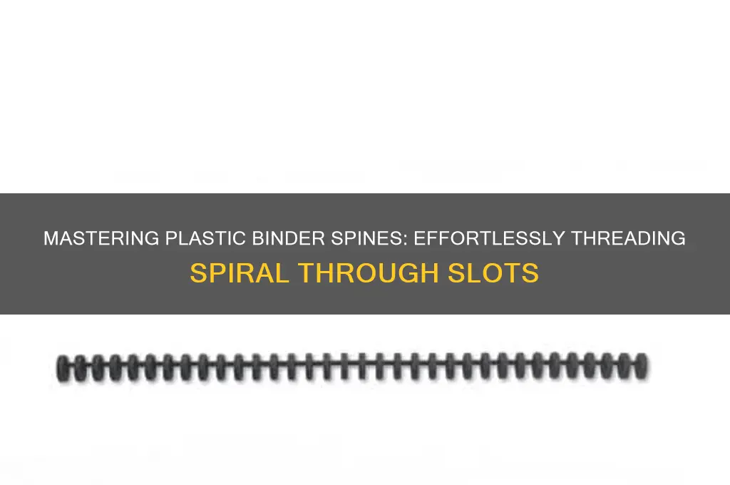 how to get plastic binder spine spiral through slots