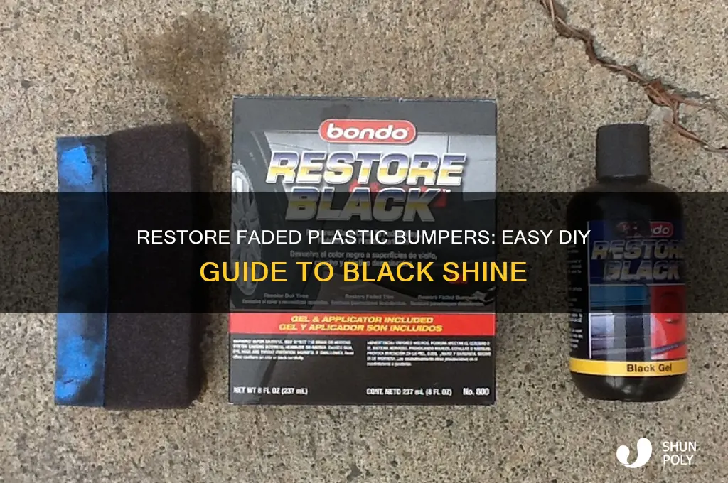 how to get plastic bumpers back to black