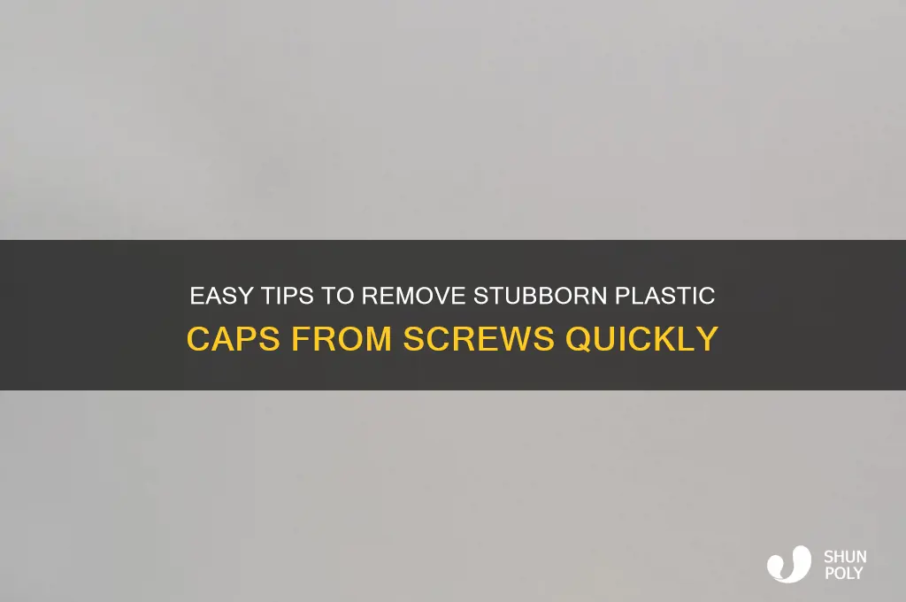 how to get plastic caps off screws
